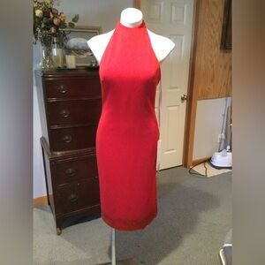 Rachel Allen Elegant Red Halter cocktail Dress size 10